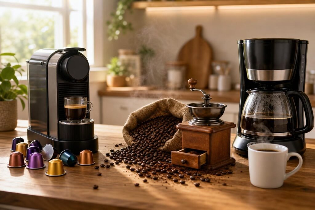 découvrez les tendances actuelles des habitudes de consommation de café : capsules premium, café en grain et café filtre, et comment ces choix évoluent chez les amateurs.