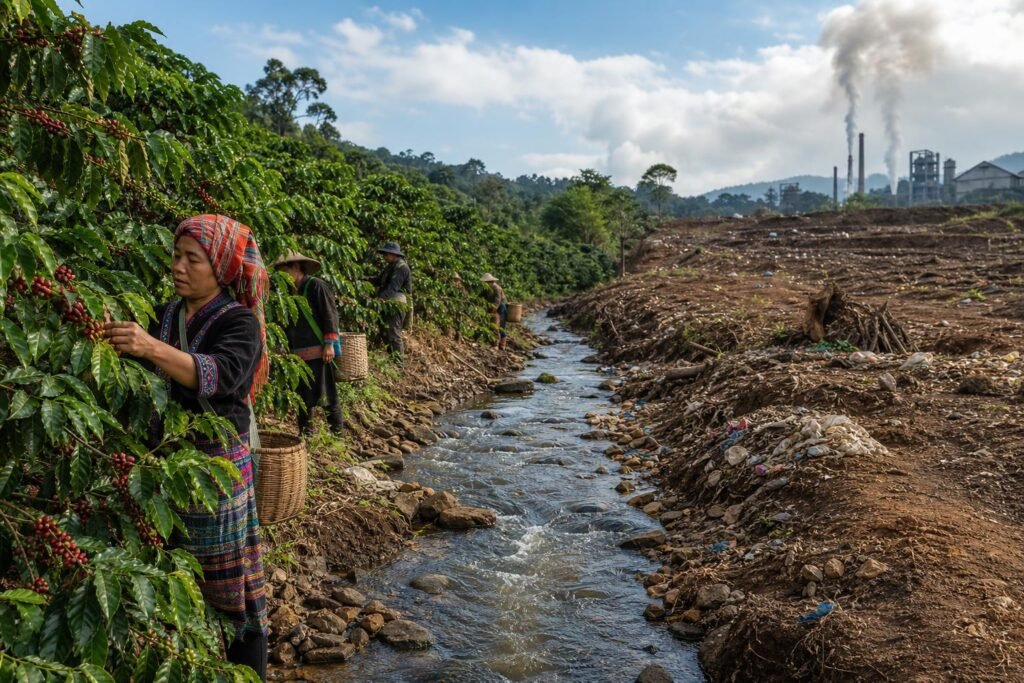 découvrez les enjeux sociaux et environnementaux majeurs de l'industrie du café, incluant les impacts sur les communautés locales, la durabilité écologique et les pratiques responsables.