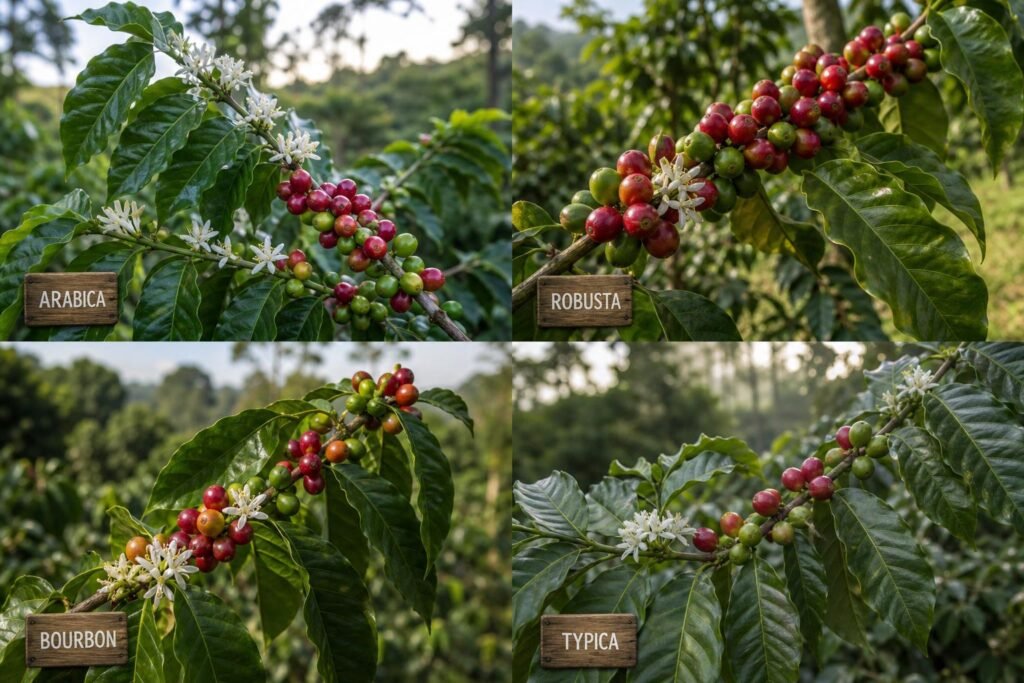 découvrez les différences entre les principales espèces et variétés de café, arabica, robusta, bourbon et typica, pour mieux comprendre leurs caractéristiques uniques et choisir votre café préféré.
