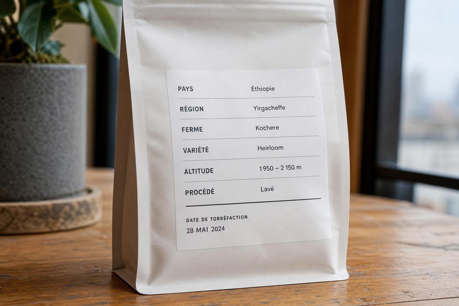 découvrez comment lire et comprendre les informations sur une étiquette de paquet de café de spécialité pour choisir votre café avec expertise.