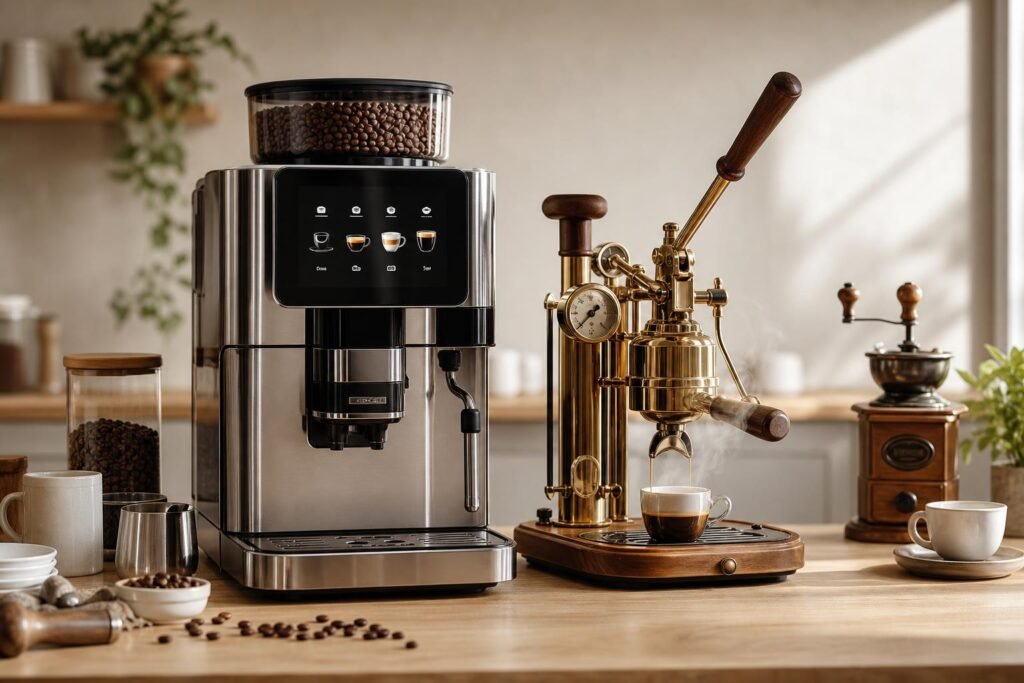 découvrez les différences entre la machine à café à grain et la machine espresso manuelle pour choisir celle qui correspond le mieux à vos goûts et besoins en café.