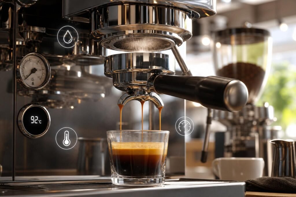 découvrez les critères essentiels comme la pression, la température et la pré-infusion pour optimiser votre machine espresso et savourer un café d'exception.