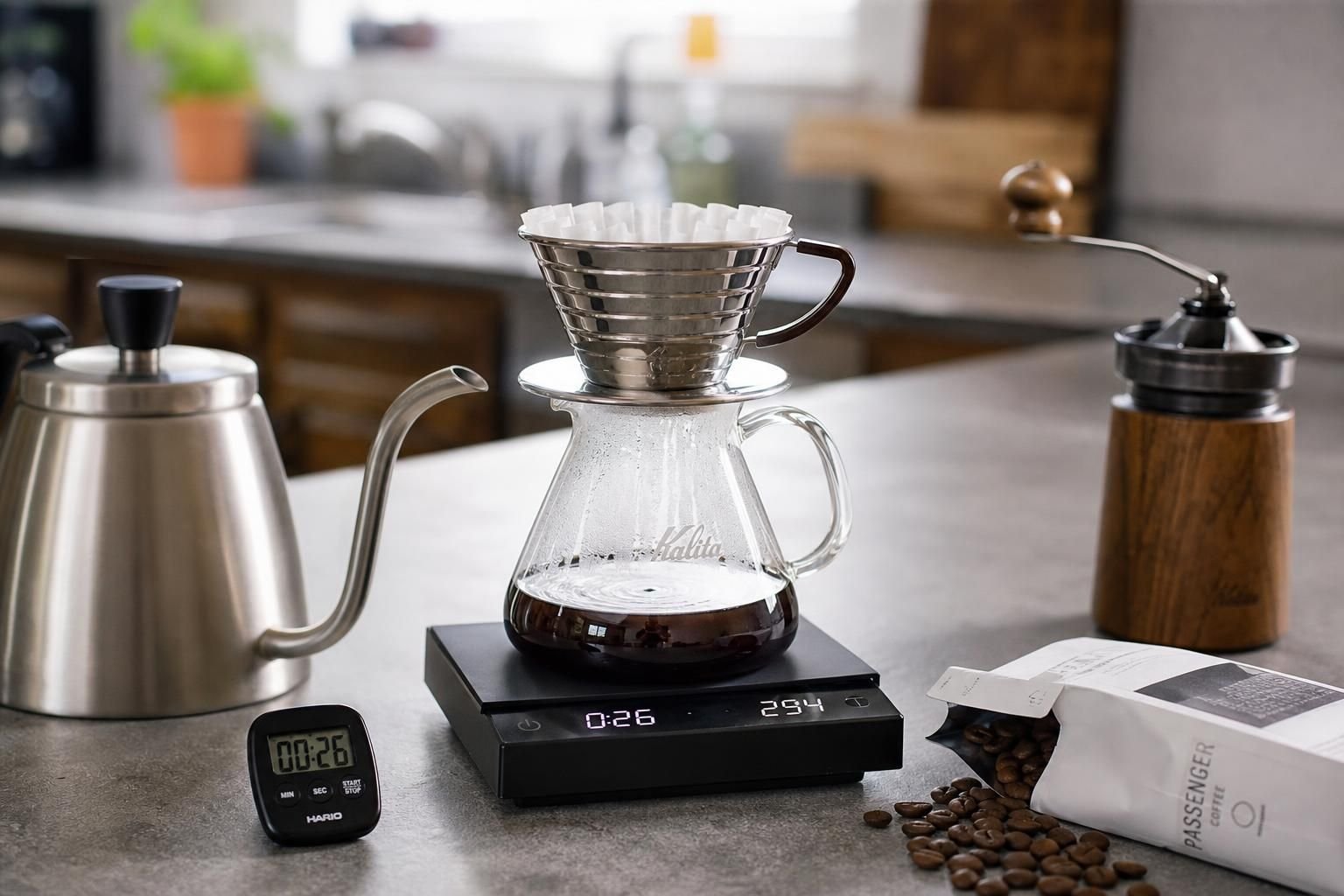 découvrez comment préparer un café parfait avec une kalita wave grâce à notre recette détaillée et nos conseils d'extraction pour un goût optimal.