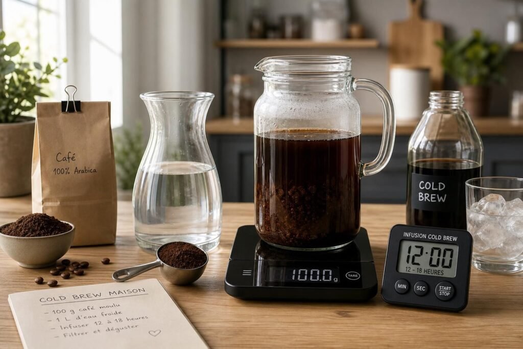 découvrez comment préparer un cold brew maison parfait grâce à notre guide complet : recette simple, dosage idéal et temps d’infusion pour un café glacé délicieusement équilibré.